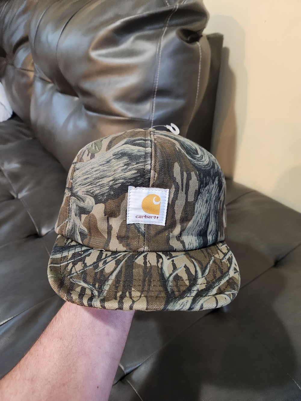 Vintage Carhartt Realtree Camo Five-Panel Cap - Brown/Green Men Medium